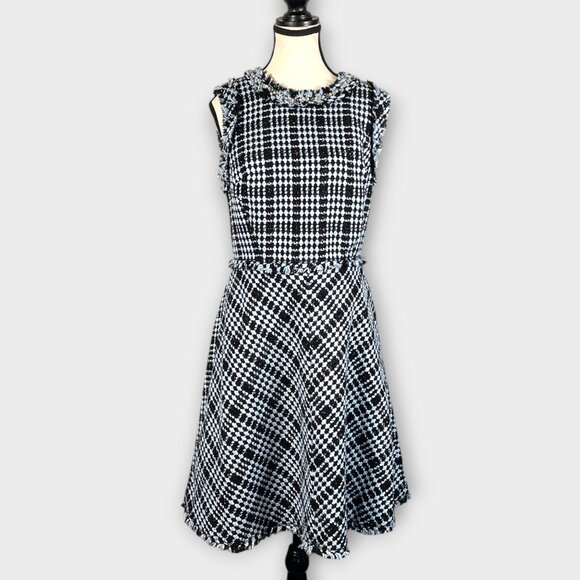 KATE SPADE Tweed Dress 8 Fit & Flare Preppy Old Money Parisian Chic NEW - Picture 1 of 12